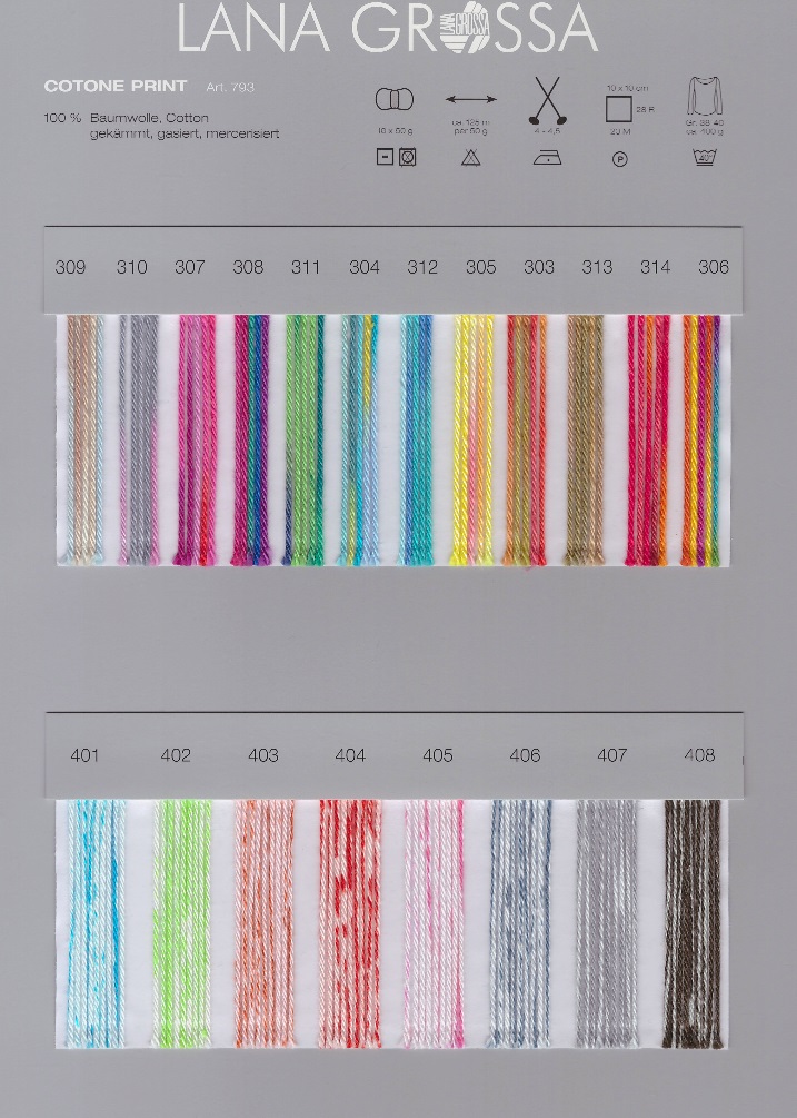 Cotone Print - kleurenkaart